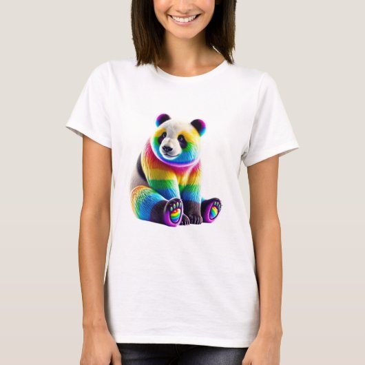 Cute Rainbow Panda T-Shirt (Vorderseite)