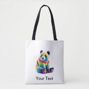 Cute Rainbow Panda Tasche