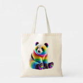 Cute Rainbow Panda Tragetasche (Rückseite)