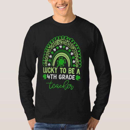 Cute Rainbow St Patricku2019s Day Luck Fourth Grad T-Shirt (Vorderseite)