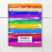 Cute rainbow stripes colorful notizblock