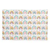 Cute Rainbow Teal Kid's Personalized Kissenbezug (Rückseite)