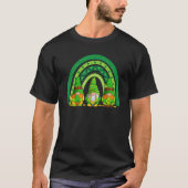 Cute Rainbow Three Gnome Irish Shamrock Lucky Patr T-Shirt (Vorderseite)