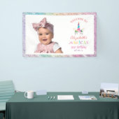 Cute Rainbow Unicorn Magical Birthday Welcome Banner (Messeveranstaltung)