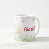 Cute Rainbow Unicorn Porcelain Mug Kaffeetasse (VorderseiteRechts)