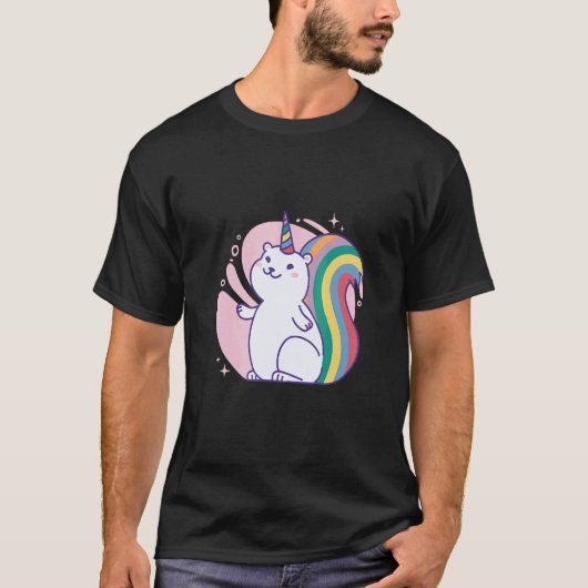 Cute rainbow unicorn squirrel T-Shirt (Vorderseite)