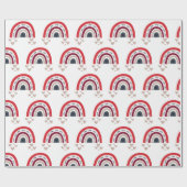 Cute Rainbow valentine's  day Wrapping Paper Geschenkpapier (Flach)