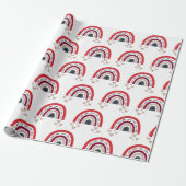 Cute Rainbow valentine's  day Wrapping Paper Geschenkpapier (Ungerollt)