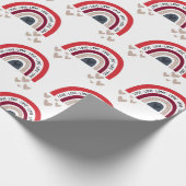 Cute Rainbow valentine's  day Wrapping Paper Geschenkpapier (Ecke)