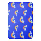 Cute Rainbow with Clouds Pattern Badematte (Vorderseite Vertikal)