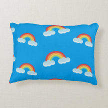 Cute Rainbow with Clouds Pattern