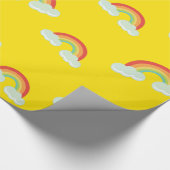 Cute Rainbow with Clouds Pattern Geschenkpapier (Ecke)