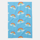 Cute Rainbow with Clouds Pattern Geschirrtuch (Vertikal)