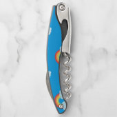 Cute Rainbow with Clouds Pattern Kellnermesser (Rückseite)