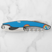 Cute Rainbow with Clouds Pattern Kellnermesser (Vorderseite)