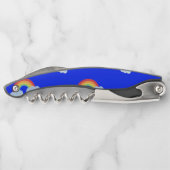Cute Rainbow with Clouds Pattern Kellnermesser (Rückseite)