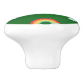 Cute Rainbow with Clouds Pattern Keramikknauf (Seitenansicht)
