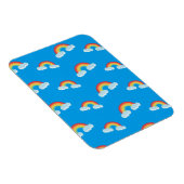 Cute Rainbow with Clouds Pattern Magnet (Rechte Seite)