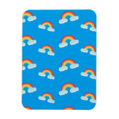 Cute Rainbow with Clouds Pattern Magnet (Vertikal)