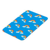 Cute Rainbow with Clouds Pattern Magnet (Linke Seite)