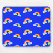 Cute Rainbow with Clouds Pattern Mousepad (Vorne)