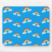 Cute Rainbow with Clouds Pattern Mousepad (Vorne)