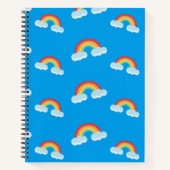 Cute Rainbow with Clouds Pattern Notizblock (Vorderseite)