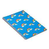 Cute Rainbow with Clouds Pattern Notizblock (Rechte Seite)