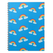 Cute Rainbow with Clouds Pattern Notizblock (Vorderseite)