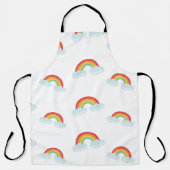Cute Rainbow with Clouds Pattern Schürze (Vorderseite)