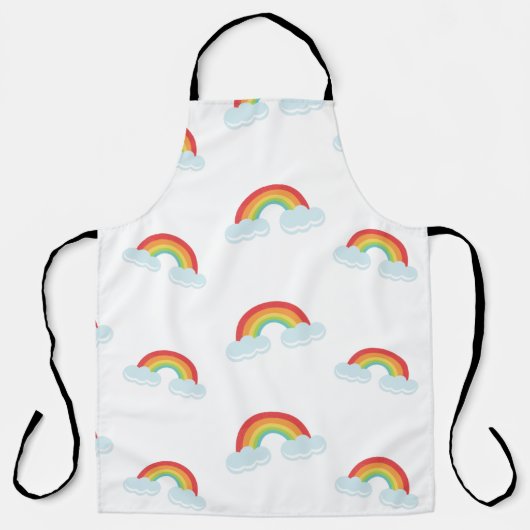 Cute Rainbow with Clouds Pattern Schürze (Vorderseite)