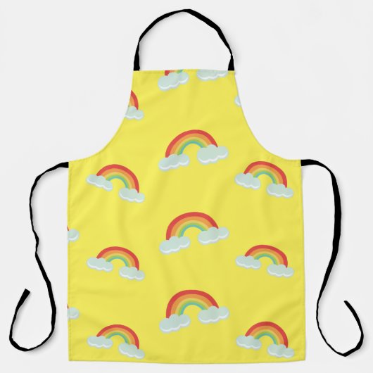 Cute Rainbow with Clouds Pattern Schürze (Vorderseite)