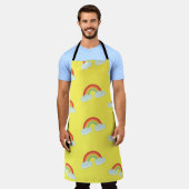Cute Rainbow with Clouds Pattern Schürze (Getragen)