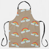 Cute Rainbow with Clouds Pattern Schürze (Vorderseite)