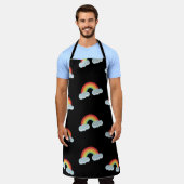 Cute Rainbow with Clouds Pattern Schürze (Getragen)