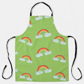 Cute Rainbow with Clouds Pattern Schürze (Vorderseite)
