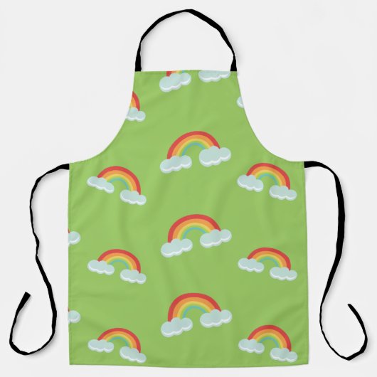 Cute Rainbow with Clouds Pattern Schürze (Vorderseite)