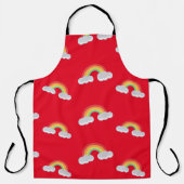 Cute Rainbow with Clouds Pattern Schürze (Vorderseite)