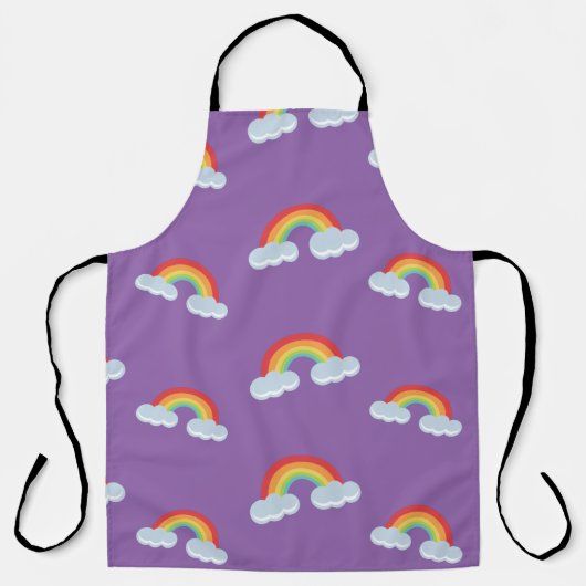 Cute Rainbow with Clouds Pattern Schürze (Vorderseite)