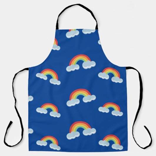 Cute Rainbow with Clouds Pattern Schürze (Vorderseite)