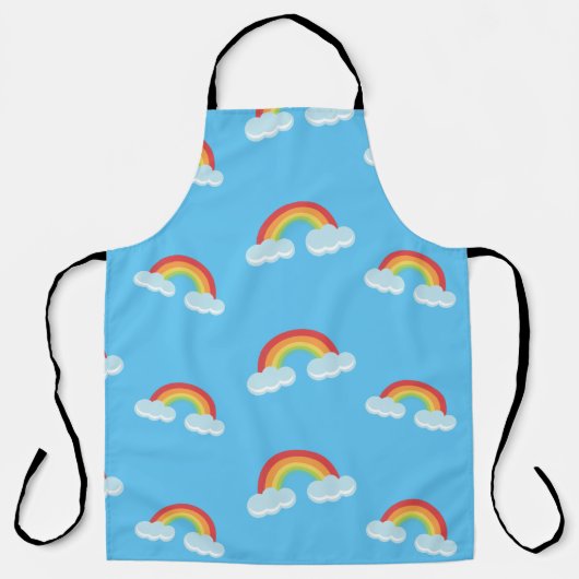 Cute Rainbow with Clouds Pattern Schürze (Vorderseite)