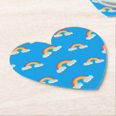 Cute Rainbow with Clouds Pattern Untersetzer (angewinkelt)