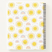 Cute Rainbows, sunshine and hearts pastel Notizblock (Rückseite)