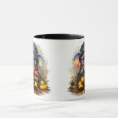 Cute Rainy Day Elephant Cartoon Coffee Mug Tasse (Zentrum)