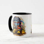 Cute Rainy Day Elephant Cartoon Coffee Mug Tasse (Vorderseite Links)