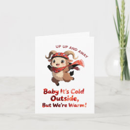 Cute Ram Winter Baby Shower Card Einladung