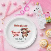 Cute Ram Winter Baby Shower Paper Plate Pappteller (Party)