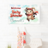 Cute Ram Winter Baby Shower Welcome  Banner (Insitu)