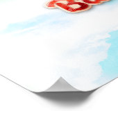 Cute Ram Winter Baby Shower Welcome Sign Poster (Ecke)