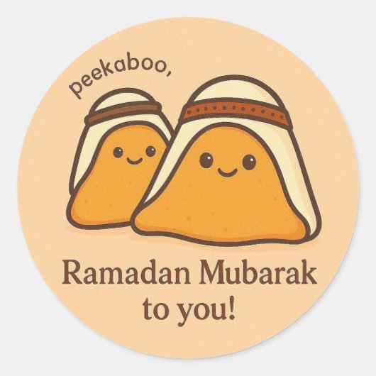Cute Ramadan Mubarak To You Runder Aufkleber (Vorderseite)